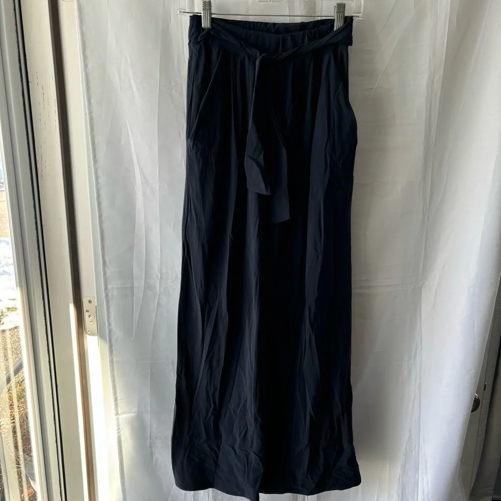 ADAY Snap It Up Wide Leg Pants Navy Blue size XS‎